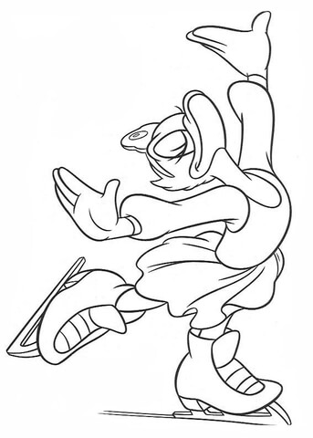 Ice Skating  Coloring Page